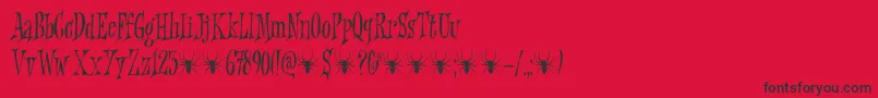 Griezelig DEMO Font – Black Fonts on Red Background