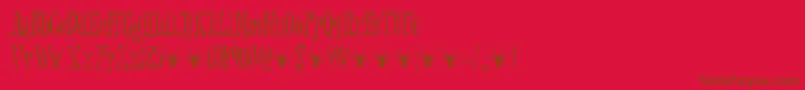 Griezelig DEMO Font – Brown Fonts on Red Background
