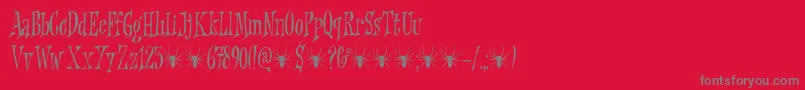 Griezelig DEMO Font – Gray Fonts on Red Background