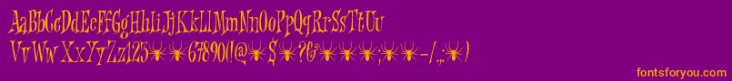 Griezelig DEMO Font – Orange Fonts on Purple Background