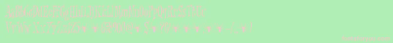 Griezelig DEMO Font – Pink Fonts on Green Background