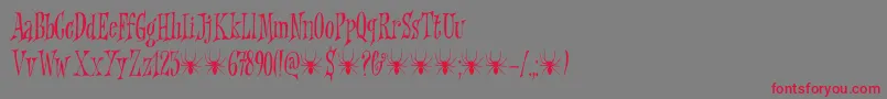 Griezelig DEMO Font – Red Fonts on Gray Background