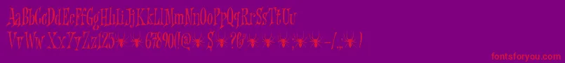 フォントGriezelig DEMO – 紫の背景に赤い文字