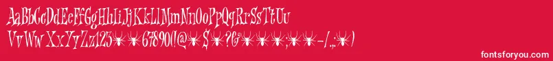 Griezelig DEMO Font – White Fonts on Red Background