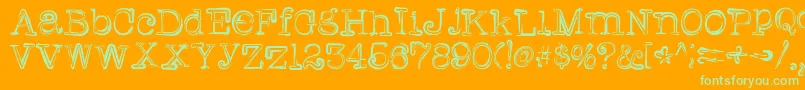 Griffin Font – Green Fonts on Orange Background