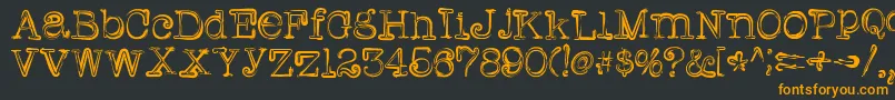 Griffin Font – Orange Fonts on Black Background