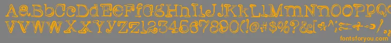 Griffin Font – Orange Fonts on Gray Background