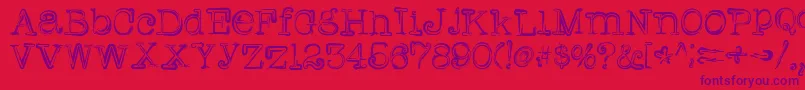 Griffin Font – Purple Fonts on Red Background