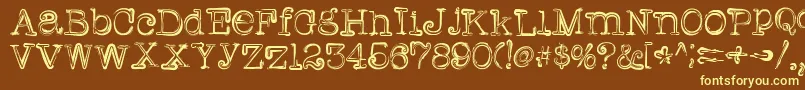 Griffin-fontti – keltaiset fontit ruskealla taustalla