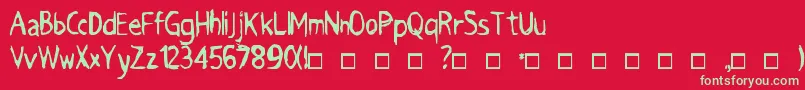 GRIMACE Font – Green Fonts on Red Background