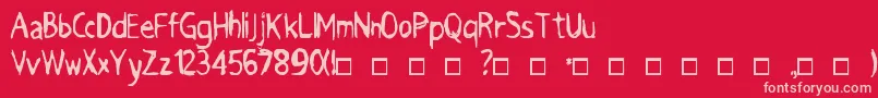 GRIMACE Font – Pink Fonts on Red Background
