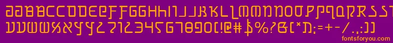 フォントgrimlord – 紫色の背景にオレンジのフォント