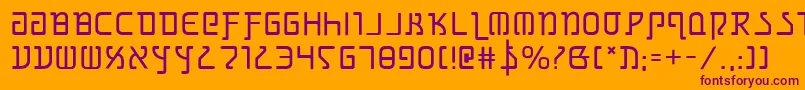 Шрифт grimlord – фиолетовые шрифты на оранжевом фоне