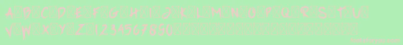 GrimReaper Font – Pink Fonts on Green Background