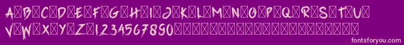 GrimReaper Font – Pink Fonts on Purple Background