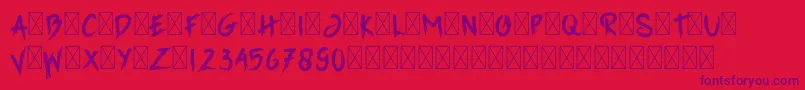 GrimReaper Font – Purple Fonts on Red Background