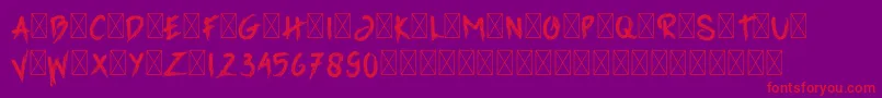 GrimReaper Font – Red Fonts on Purple Background