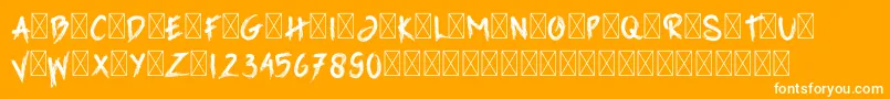 GrimReaper Font – White Fonts on Orange Background