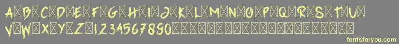 GrimReaper Font – Yellow Fonts on Gray Background