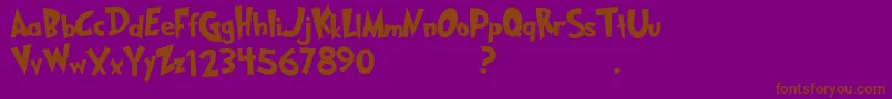 Grinched 2 0 DEMO-fontti – ruskeat fontit violetilla taustalla