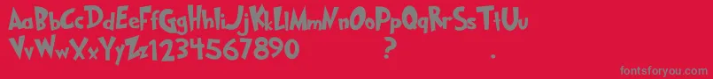 Grinched 2 0 DEMO Font – Gray Fonts on Red Background