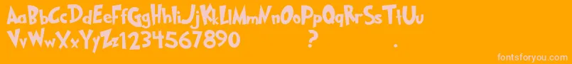 Grinched 2 0 DEMO Font – Pink Fonts on Orange Background