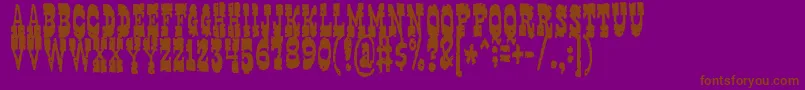 Шрифт gringo – коричневые шрифты на фиолетовом фоне