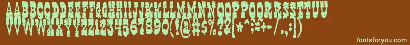 gringo Font – Green Fonts on Brown Background