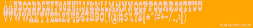 Шрифт gringo – розовые шрифты на оранжевом фоне