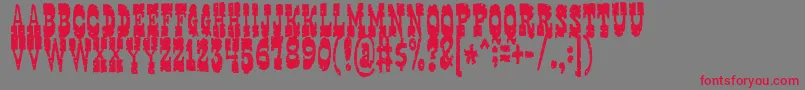 gringo-Schriftart – Rote Schriften auf grauem Hintergrund