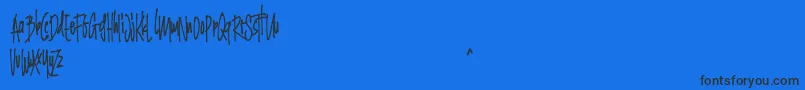Czcionka Grinty FREE – czarne czcionki na niebieskim tle