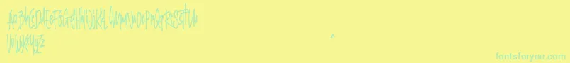 fuente Grinty FREE – Fuentes Verdes Sobre Fondo Amarillo