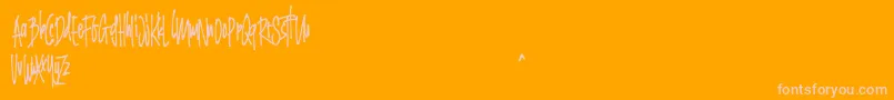 Grinty FREE Font – Pink Fonts on Orange Background