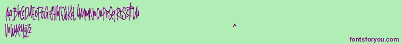 fuente Grinty FREE – Fuentes Moradas Sobre Fondo Verde