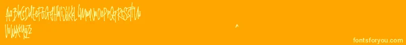 Grinty FREE Font – Yellow Fonts on Orange Background