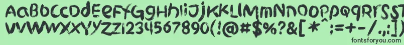 Griphite PERSONAL USE-Schriftart – Schwarze Schriften auf grünem Hintergrund