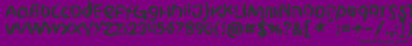 フォントGriphite PERSONAL USE – 紫の背景に黒い文字