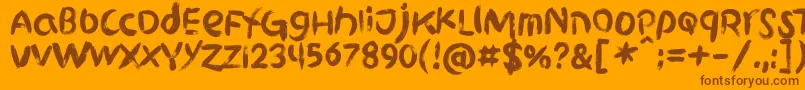 Шрифт Griphite PERSONAL USE – коричневые шрифты на оранжевом фоне