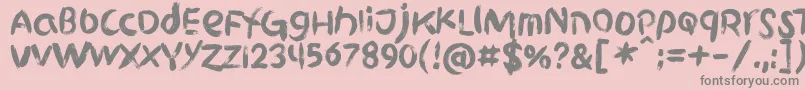 フォントGriphite PERSONAL USE – ピンクの背景に灰色の文字