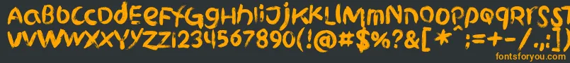 Шрифт Griphite PERSONAL USE – оранжевые шрифты на чёрном фоне