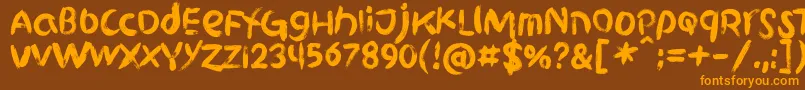 Griphite PERSONAL USE-Schriftart – Orangefarbene Schriften auf braunem Hintergrund