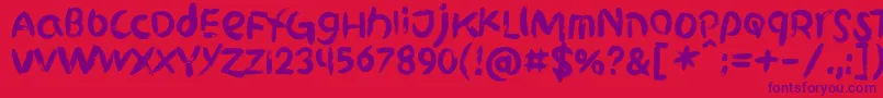 Griphite PERSONAL USE-Schriftart – Violette Schriften auf rotem Hintergrund