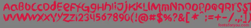 Griphite PERSONAL USE Font – Red Fonts on Gray Background