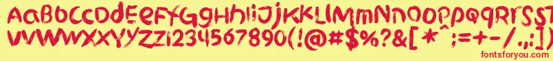 Griphite PERSONAL USE Font – Red Fonts on Yellow Background