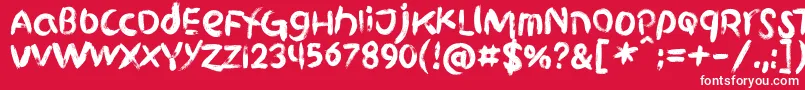 Griphite PERSONAL USE Font – White Fonts on Red Background