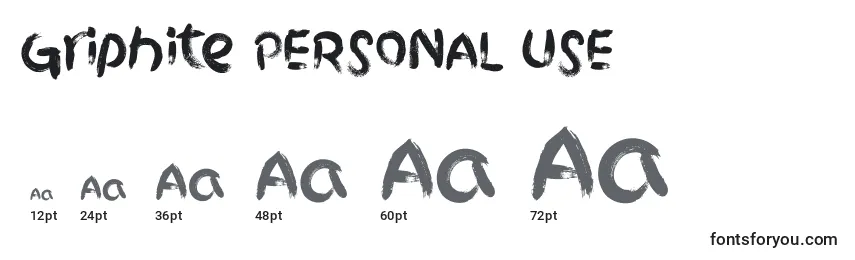 Griphite PERSONAL USE Font Sizes
