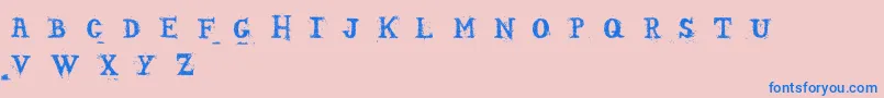 SopadeletrasRegular Font – Blue Fonts on Pink Background