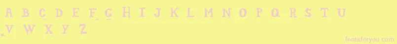 SopadeletrasRegular Font – Pink Fonts on Yellow Background