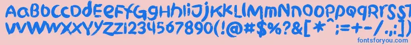 GriphiteBlack PERSONAL USE Font – Blue Fonts on Pink Background