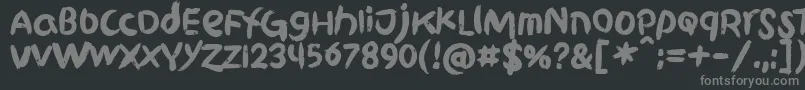 フォントGriphiteBlack PERSONAL USE – 黒い背景に灰色の文字